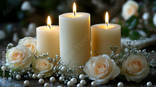 Three Burning Candles with ...
