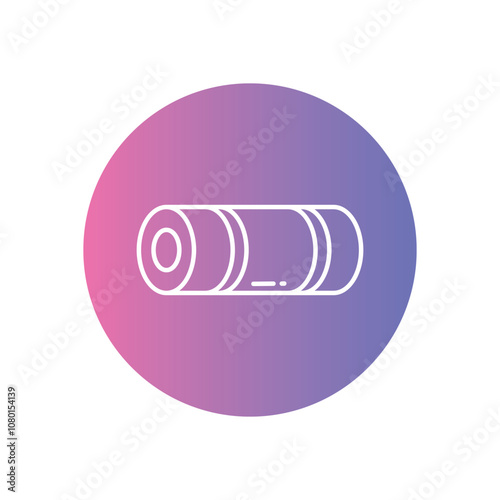 Yoga Mat vector icon stock illustration