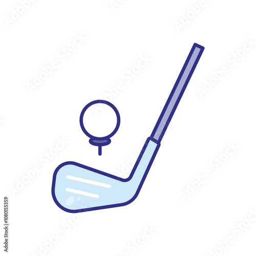 Golf Club vector icon stock illustration