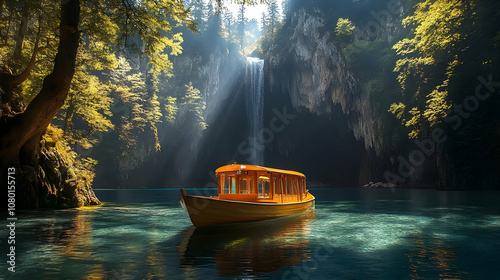 Wooden Boat on a Tranquil L...