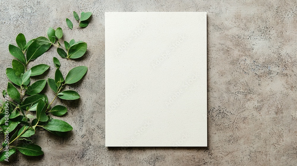 Realistic mockup of bi-fold brochure with eco-friendly design on rustic surface Realistic mockup of bi-fold brochure with eco-friendly design on rustic surface