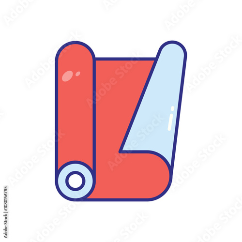 Gymnastics Mat vector icon stock illustration