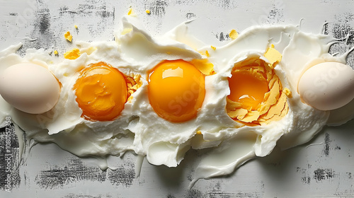 Fried Egg Yolk Realistic Image