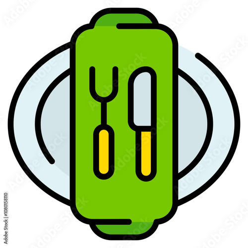 dinner icon with filled outline. Suitable for website design, logo, app and UI. Based on the size of the icon in general, so it can be reduced.