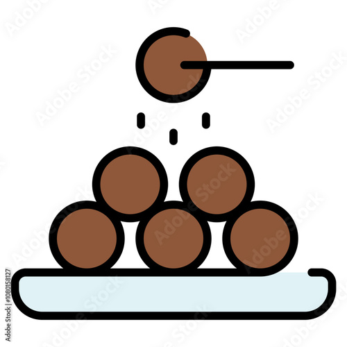 canapes icon with filled outline. Suitable for website design, logo, app and UI. Based on the size of the icon in general, so it can be reduced.