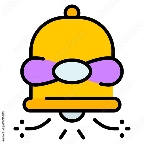 bell icon with filled outline. Suitable for website design, logo, app and UI. Based on the size of the icon in general, so it can be reduced.