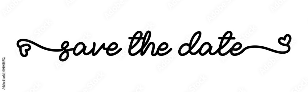 Save the date – Calligraphy brush text banner with transparent background. Save the date – Calligraphy brush text banner with transparent background.