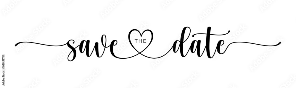 Save the date – Calligraphy brush text banner with transparent background. Save the date – Calligraphy brush text banner with transparent background.