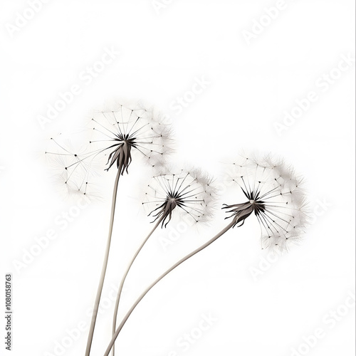 modern 2D doodle cartoon flower and leaf concept with open space for text, featuring whimsical floral and leafy elements on crisp white backgrounds.