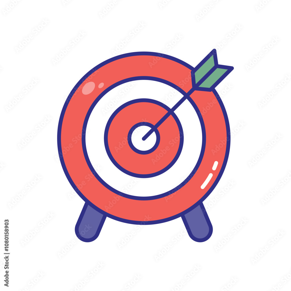 Archery Target vector icon stock illustration Archery Target vector icon stock illustration