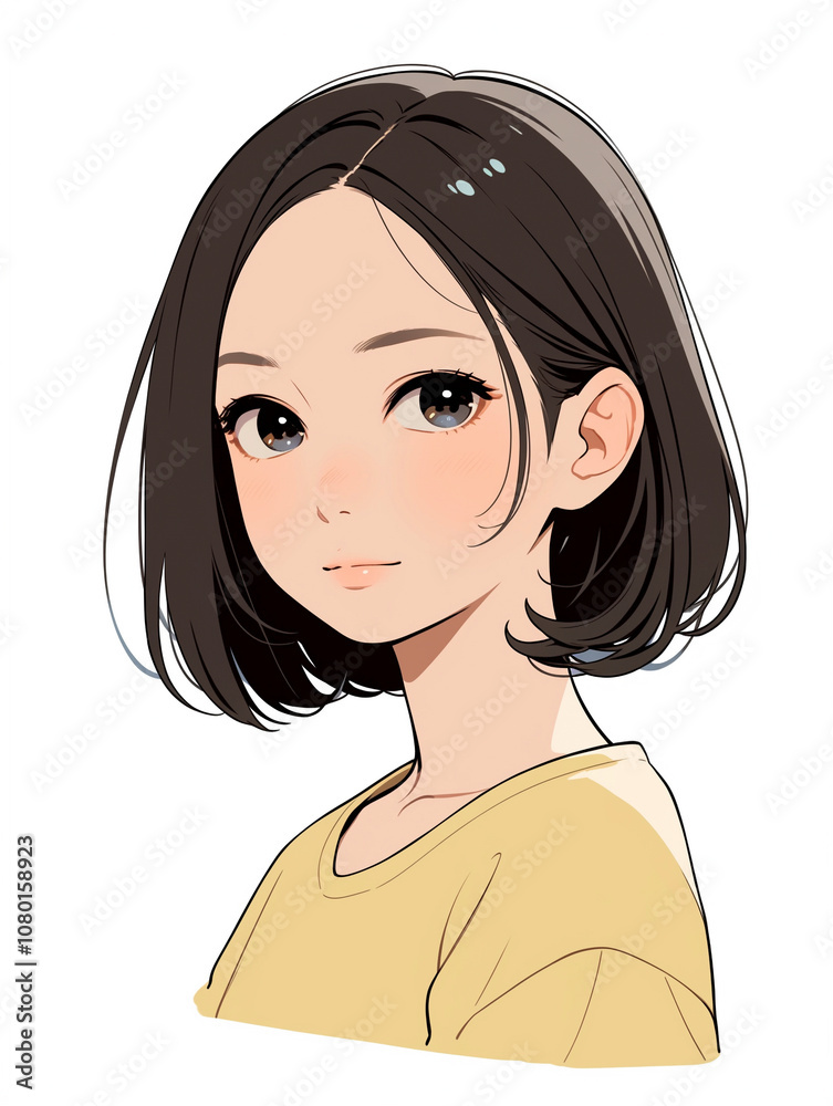 ボブヘアの女性 Generative AI ボブヘアの女性 Generative AI