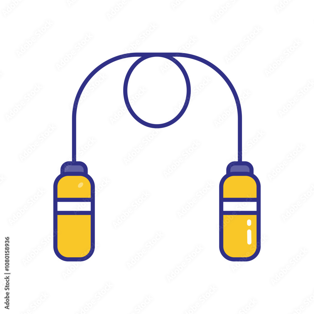 Skipping Rope vector icon stock illustration