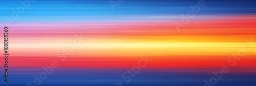 Vivid Colorful Abstract Blurry Smooth Design Background with Horizontal Lines of color