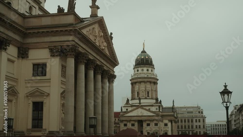 Compilation of b-roll shots of Berlin Germany architecture on cloudy day