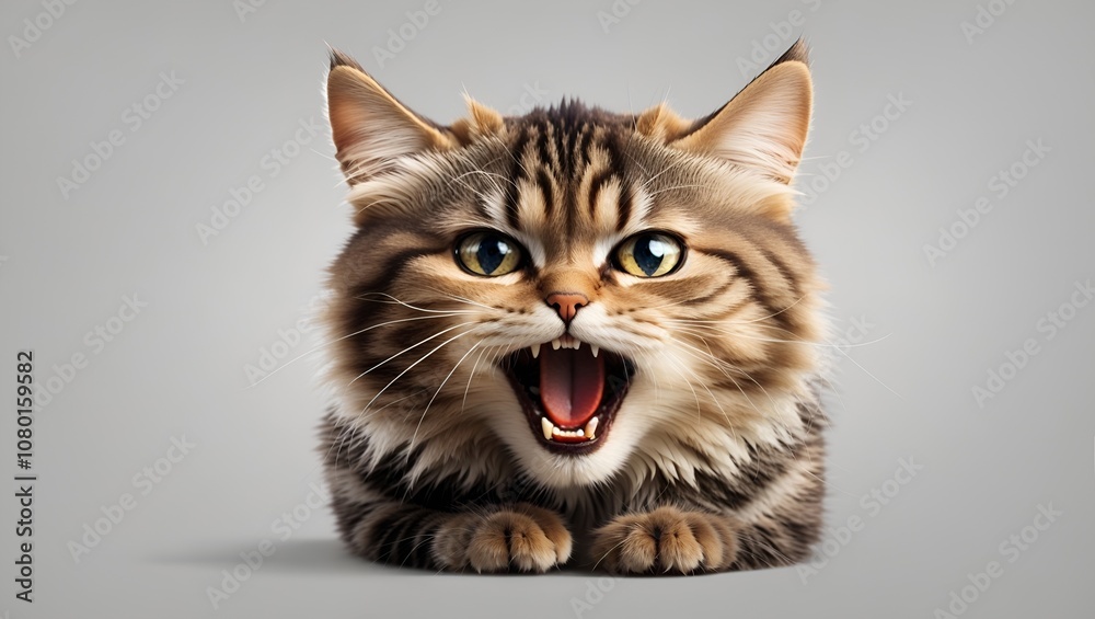 cat on white background cat on white background