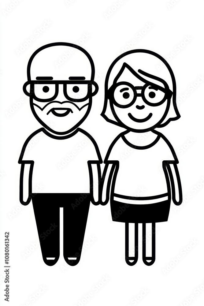 Image of an elderly married couple. Grandparents love each other Image of an elderly married couple. Grandparents love each other