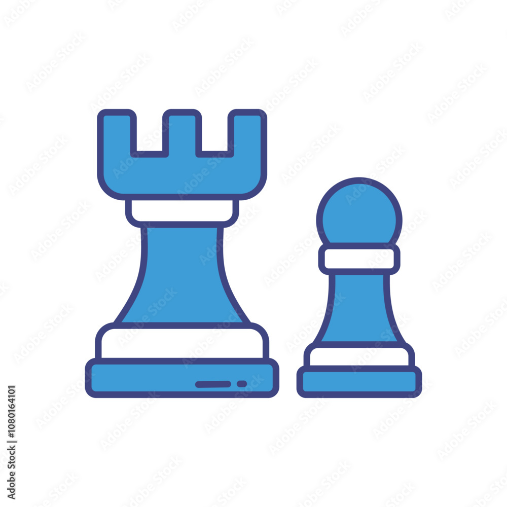 Chess Pieces vector icon stock illustration Chess Pieces vector icon stock illustration