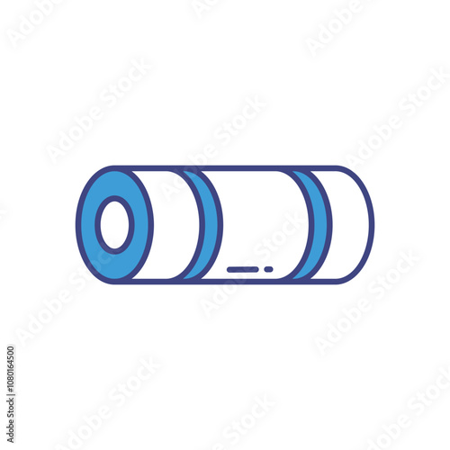 Yoga Mat vector icon stock illustration