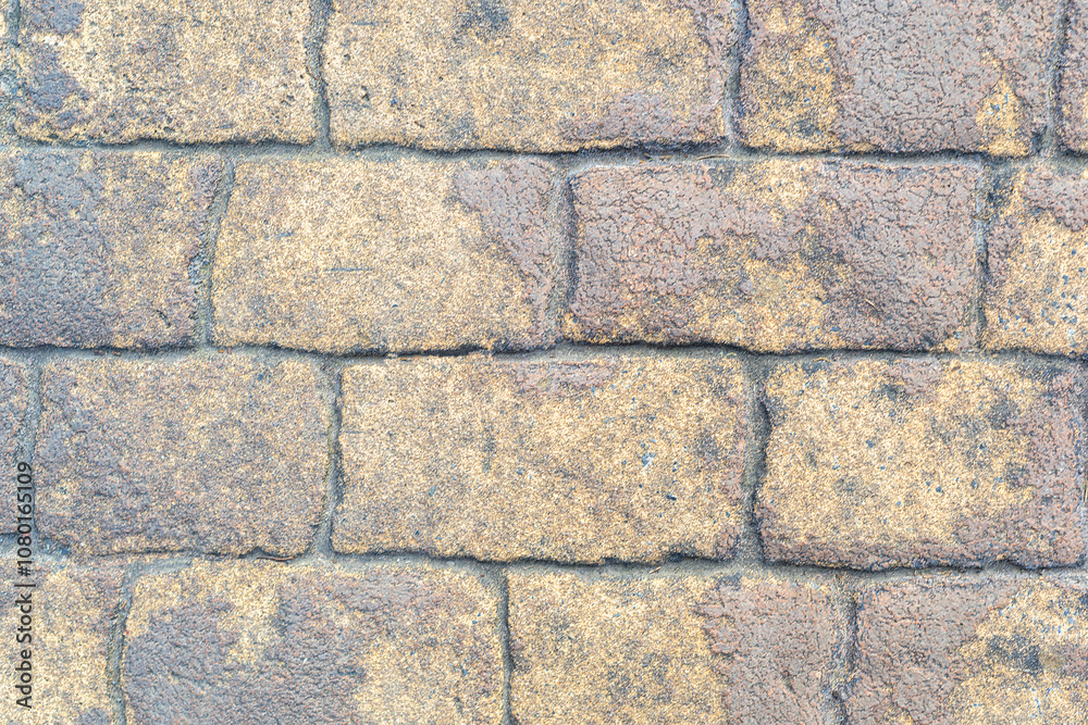 Fototapeta premium Printed concrete texture background simulating cobblestones