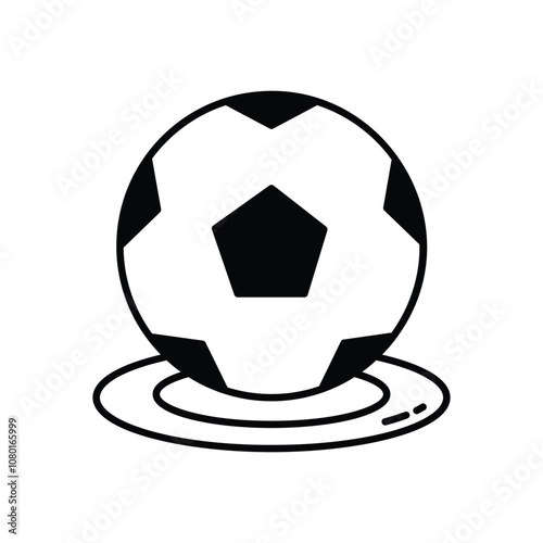 Football vector icon stock illustration