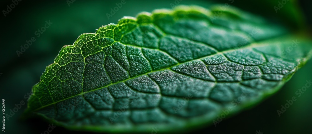 A vibrant green leaf displays its intricate textures and soft details, reflecting the beauty of nature in a serene, sunlit setting A vibrant green leaf displays its intricate textures and soft details, reflecting the beauty of nature in a serene, sunlit setting