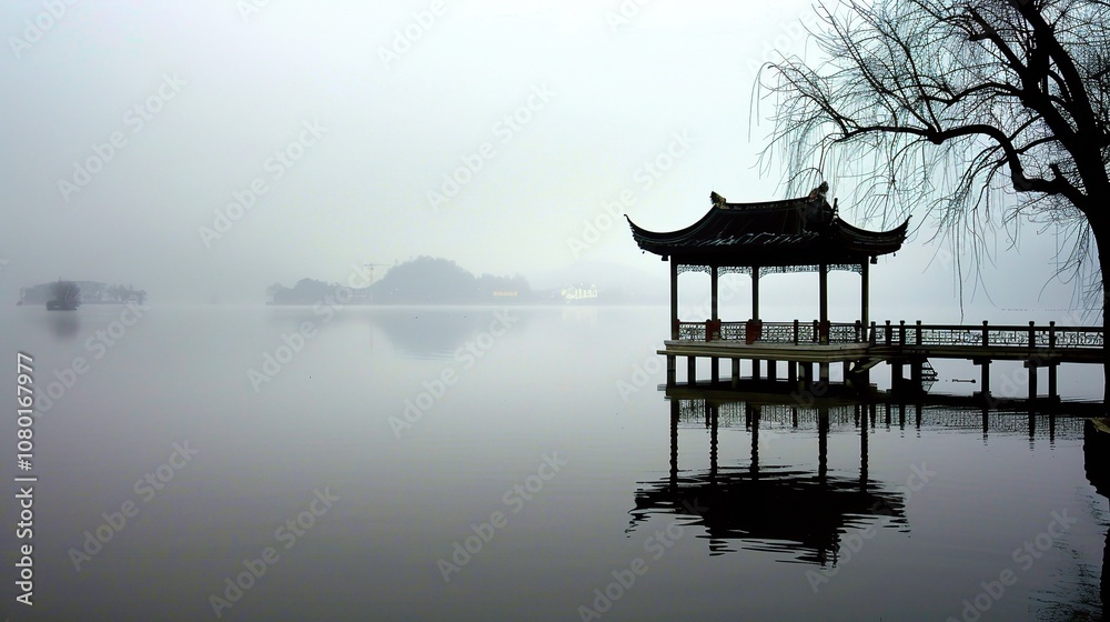 The Gorgeous Scenery of West Lake in Hangzhou with Its Calm Waters, Lush Greenery, and Graceful Bridges The Gorgeous Scenery of West Lake in Hangzhou with Its Calm Waters, Lush Greenery, and Graceful Bridges