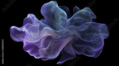 Luminous Abstract Particles Background : Soft turquoise and lavender particles swirling gracefully
