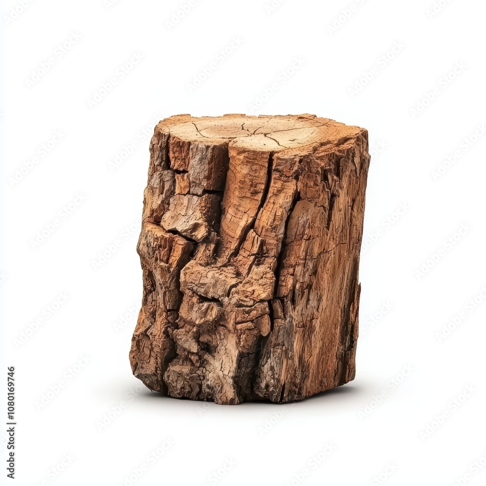 A rustic wooden log showcasing natural textures and patterns. A rustic wooden log showcasing natural textures and patterns.
