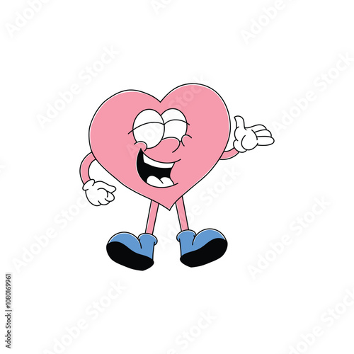 love laugh character vector color