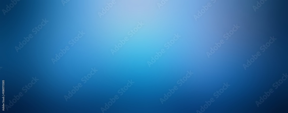 Fototapeta premium Deep blue empty sky banner. Clear simple background wide format.