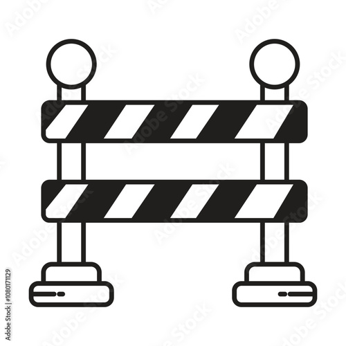 Barrier icon vector on white background