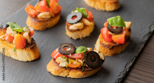 Wallpaper Mural Caprese bruschetta, a delicious Italian finger food appetizer Torontodigital.ca