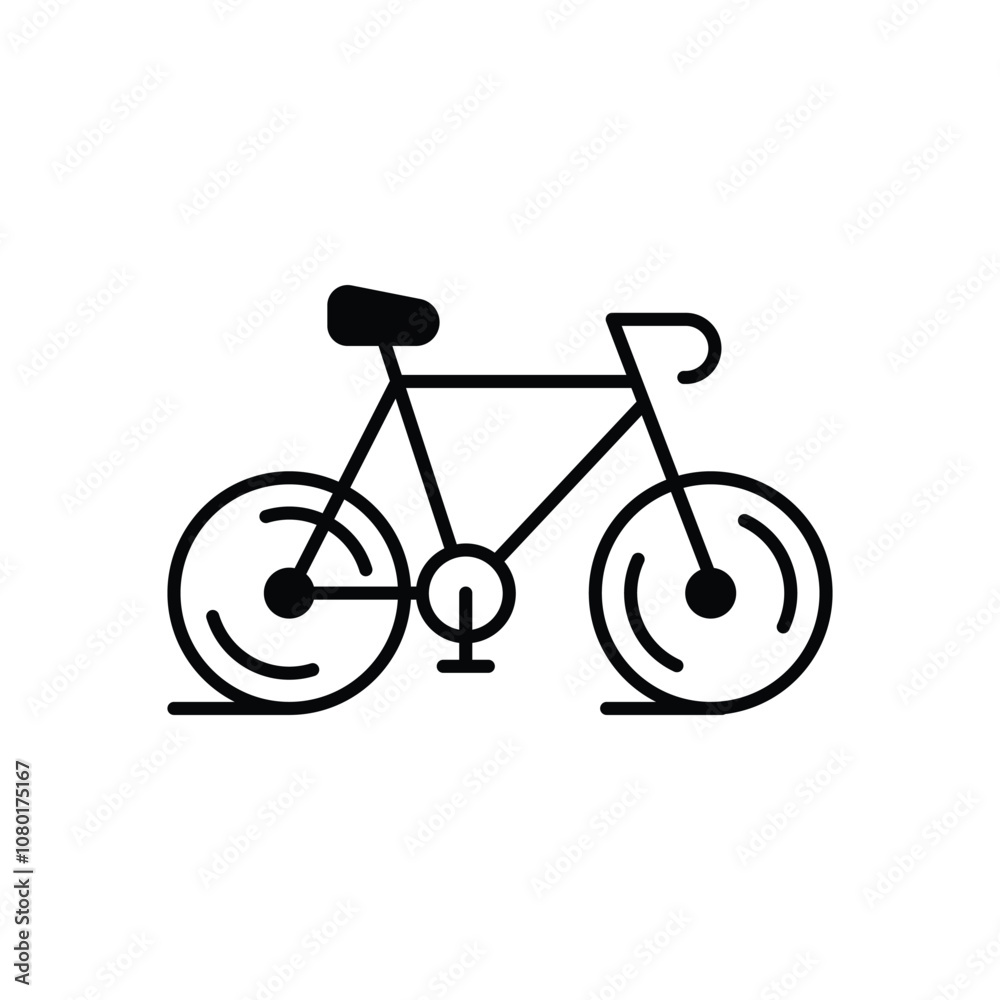 Bicycle vector icon stock illustration Bicycle vector icon stock illustration
