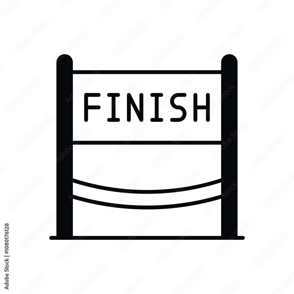 Finish Line vector icon stock illustration Finish Line vector icon stock illustration