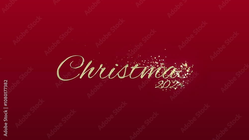 Christmas 2024 gold particles text animation on a red gradient background Gold text lettering animation for celebrating and wishing christmas to your loved ones Christmas 2024 gold particles text animation on a red gradient background Gold text lettering animation for celebrating and wishing christmas to your loved ones