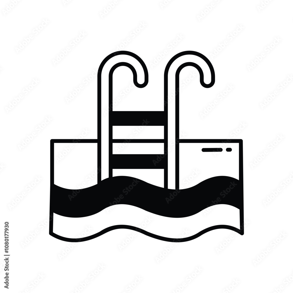 Swimming Pool vector icon stock illustration Swimming Pool vector icon stock illustration
