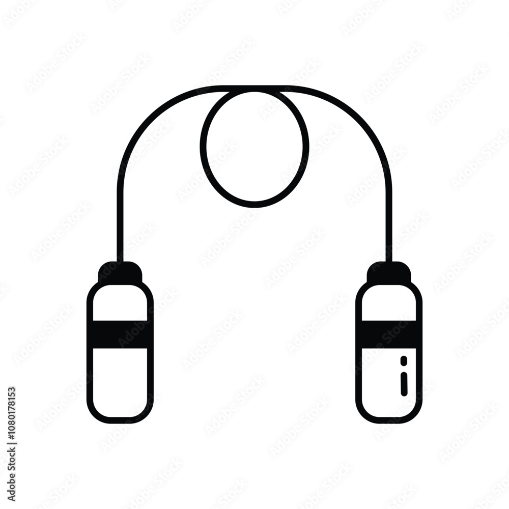 Skipping Rope vector icon stock illustration Skipping Rope vector icon stock illustration