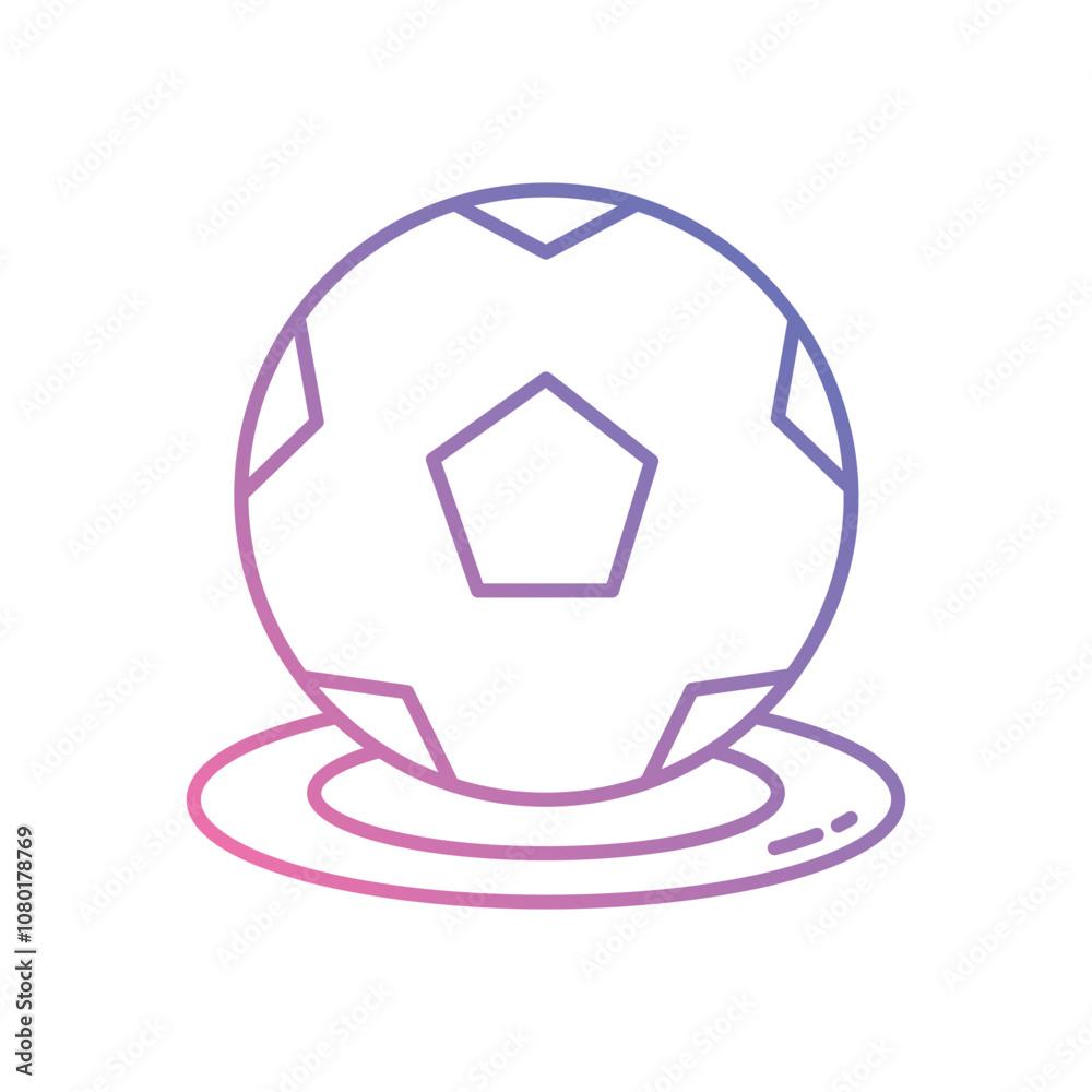 Football vector icon stock illustration
