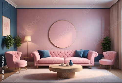 modern living room with sofa