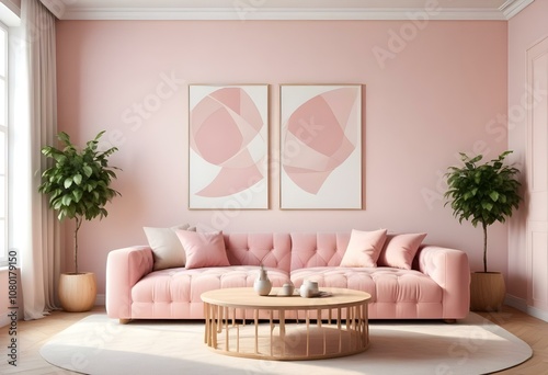 modern living room with sofa