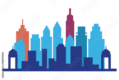 City Skyline | isolated vector illustration on white background