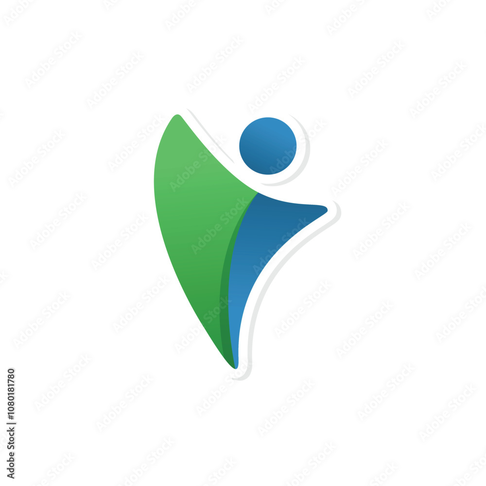 people reach grow for dream stars success goal logo vector people reach grow for dream stars success goal logo vector