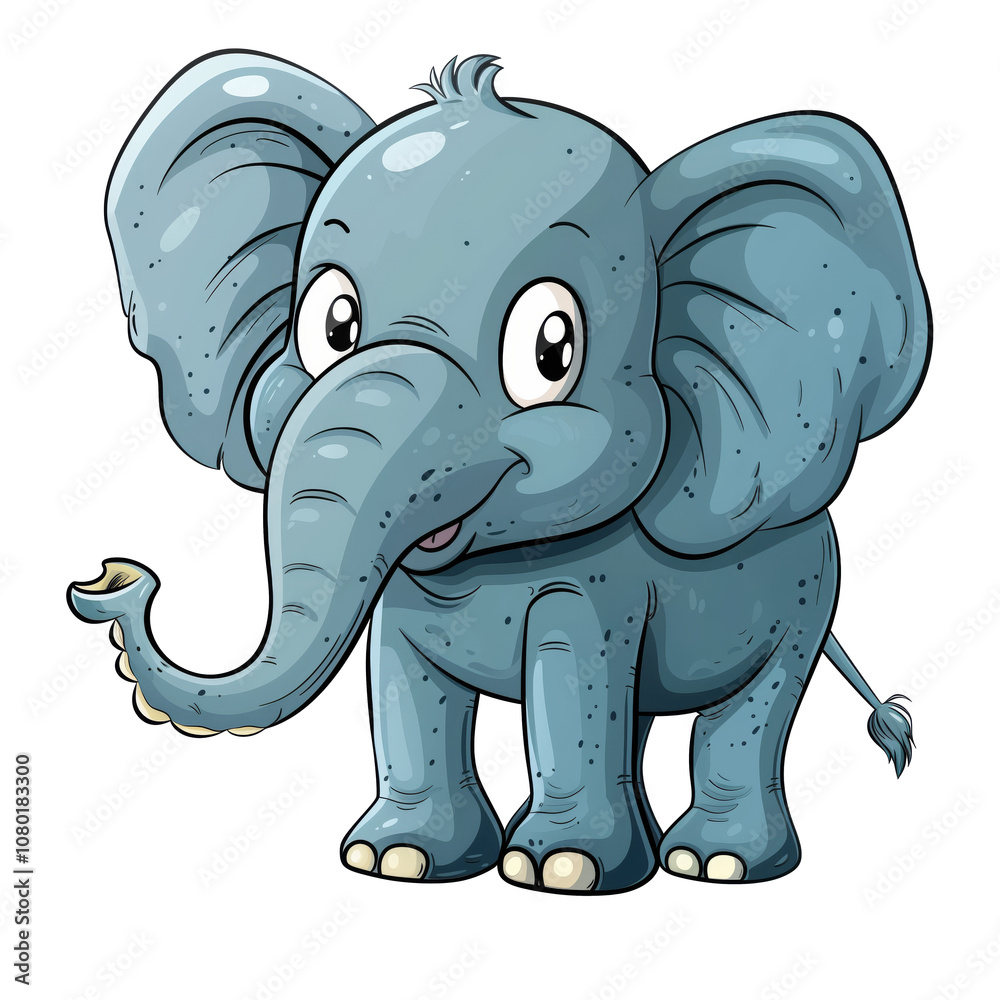 Obraz premium Baby Elephant PNG Clipart Cute Watercolor Elephant Design