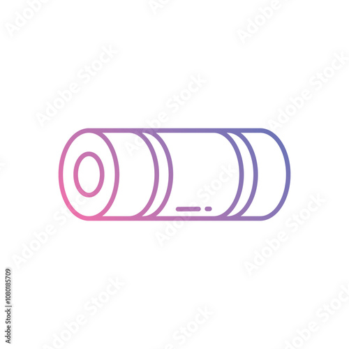 Yoga Mat vector icon stock illustration