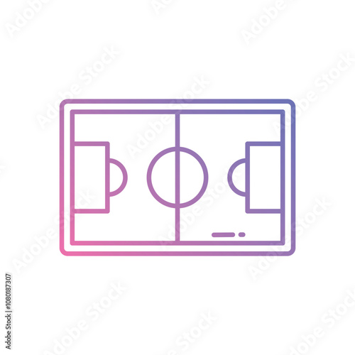 Football Field vector icon stock illustration