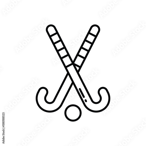 Photography Hockey Stick vector icon stock illustration