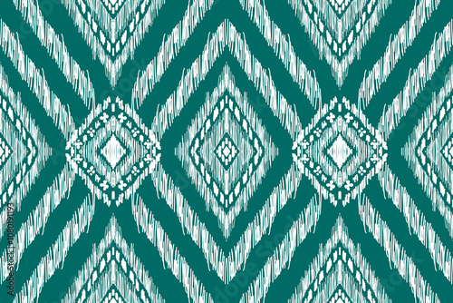 Aztec fabric carpet boho mandalas textile decorate wallpaper. Ikat ethnic seamless pattern decoration design. Tribal native motif decorative elements traditional embroidery vector background