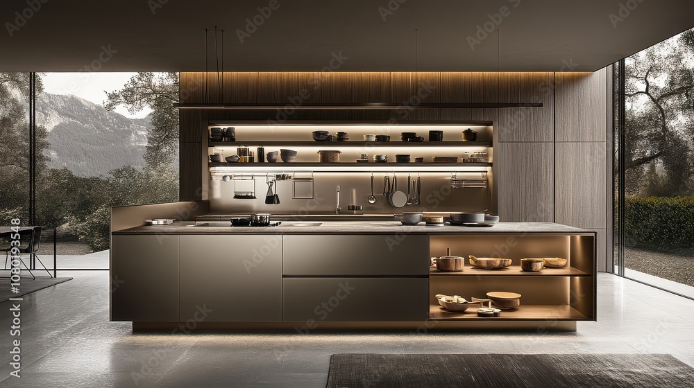 Modern Kitchen Design with Stainless Steel and Lighting Modern Kitchen Design with Stainless Steel and Lighting