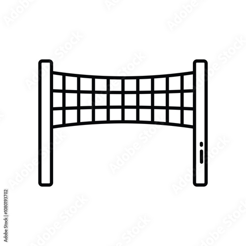 Badminton Net vector icon stock illustration