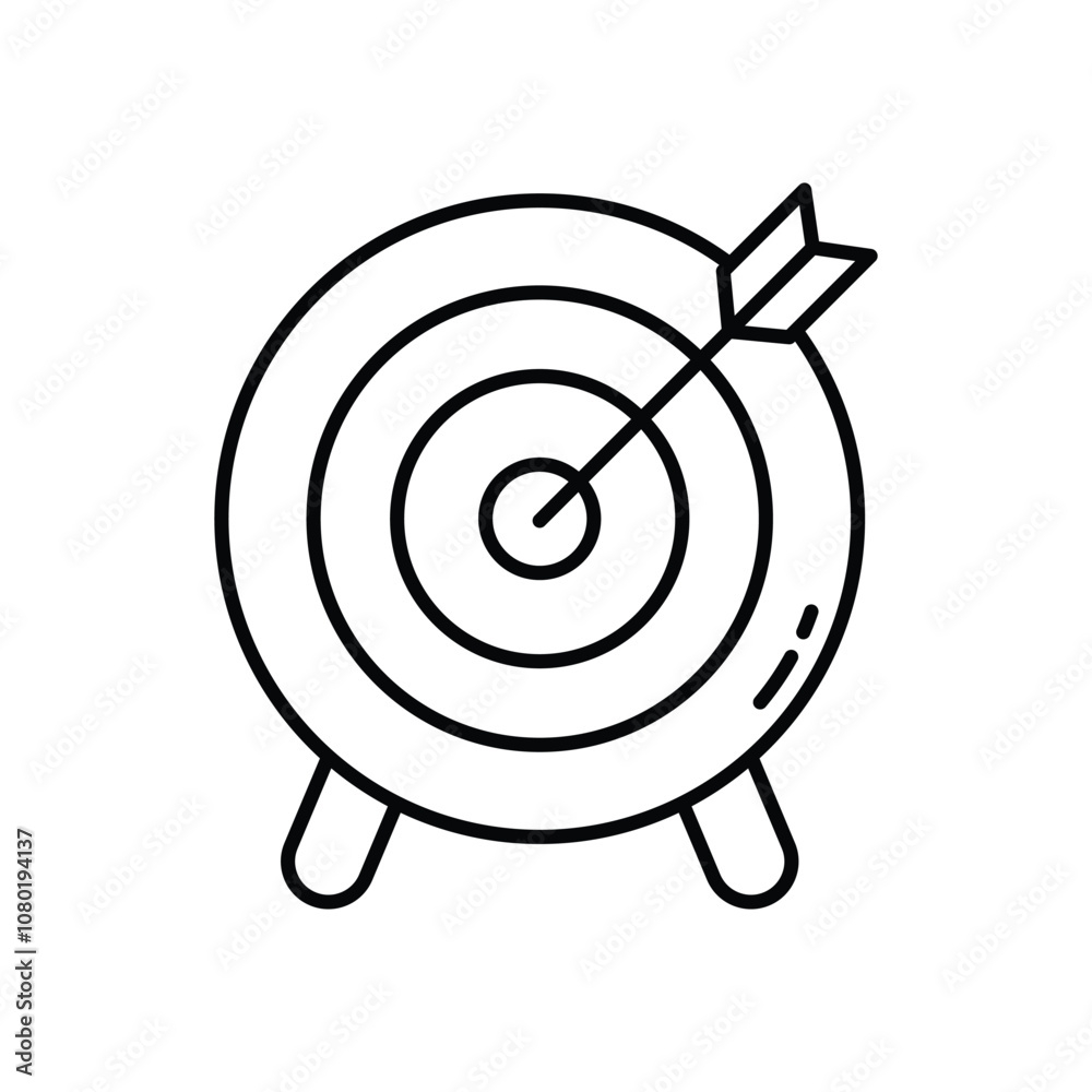 Archery Target vector icon stock illustration Archery Target vector icon stock illustration